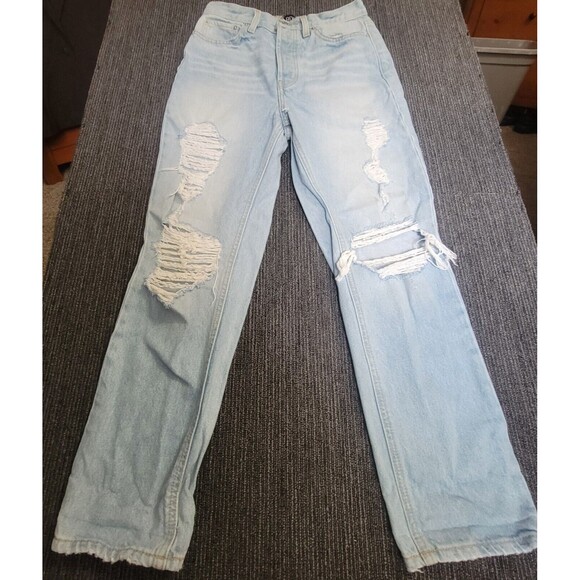 BDG Urban Outfitters Jeans 28 x 27 Denim Distressed Light Wash Straight Fit - Picture 1 of 11